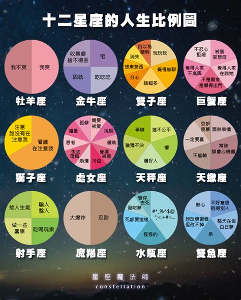 12星座比例|12星座的人生比例图，超准！